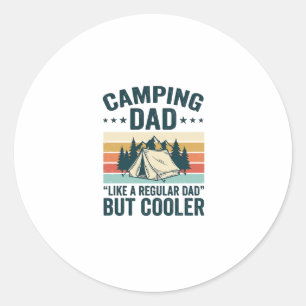 Camping Papa Vintage Retro Outdoor Vector Shirt De Runder Aufkleber