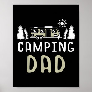 Camping Papa Wanderlust Natur Camper Sternengucker Poster
