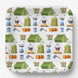Camping-Papierteller, Wandern Outdoor-Party Pappteller