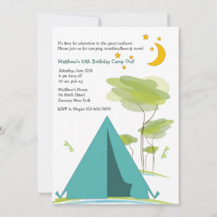 Camping Party Einladung