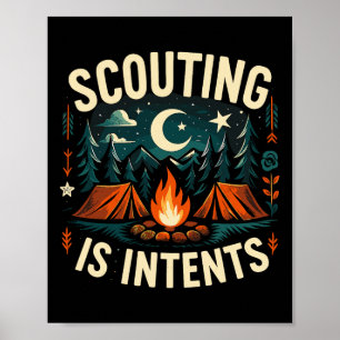 Camping-Pfadfinder ist Absichten Scout Camper Poster