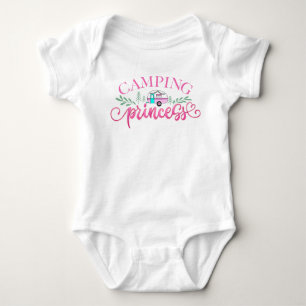 Camping Princess Pink Camper Adventure Baby Strampler