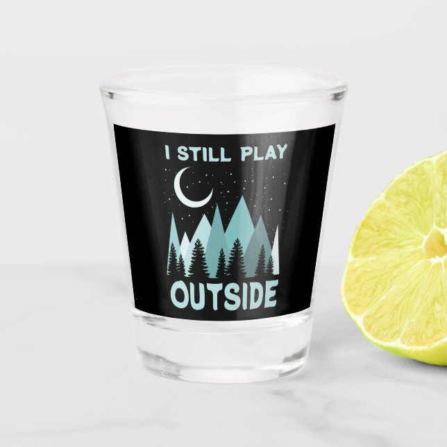 Camping Quote Urlaub Schnapsglas (Vorderseite)