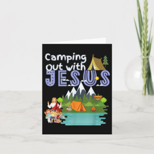 Camping raus mit Jesus Summer Camp Vbs Christlich  Karte