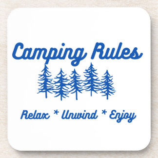 Camping Regeln - Entspannen, Entspannen, Geniessen Getränkeuntersetzer
