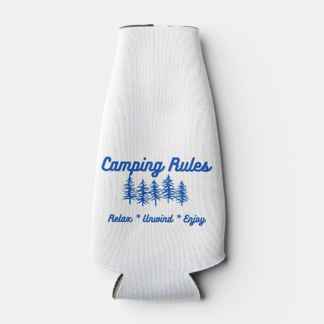 Camping Regeln, Entspannen, Entspannen, Genießen S Flaschenkühler (Vorderseite)
