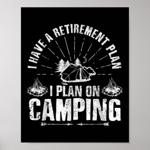 Camping Rente Geschenk Funny Zitat Outdoor Reifen Poster