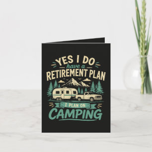 Camping-Rententplan Feiertagskarte