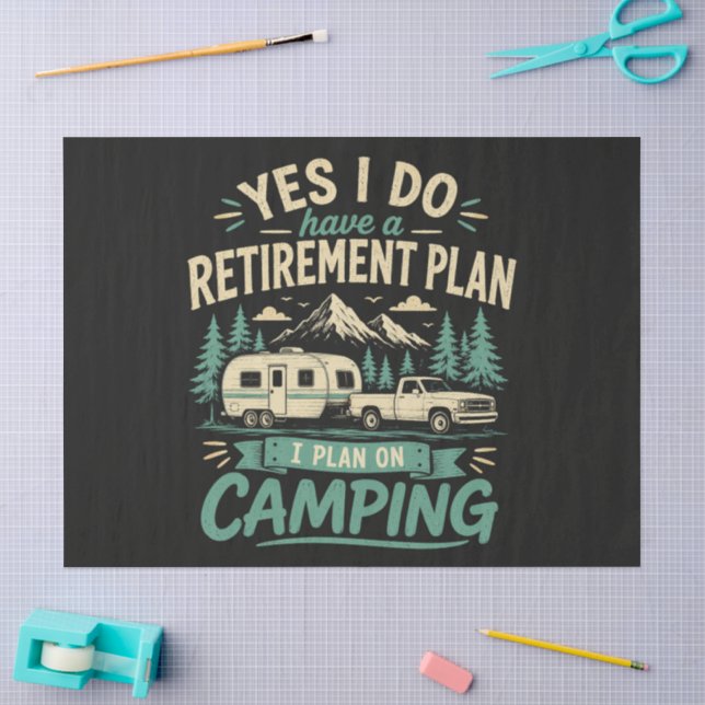 Camping-Rentenvorsorgeplan Seidenpapier (Basteln)