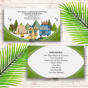 Camping-Resort RV-Park Außenanlagegestaltung Visitenkarte