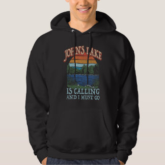 Camping Retro Lake Vacation Johns Hoodie