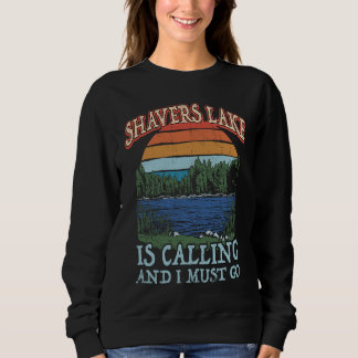 Camping Retro Lake Vacation Shaver Sweatshirt