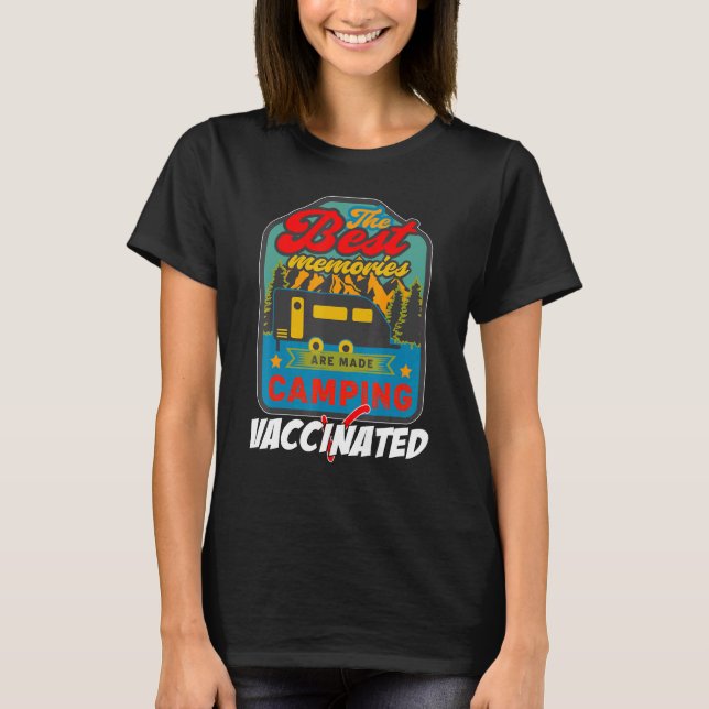 Camping Retro Travel Trailer Außenwagen Rollladen T-Shirt (Vorderseite)