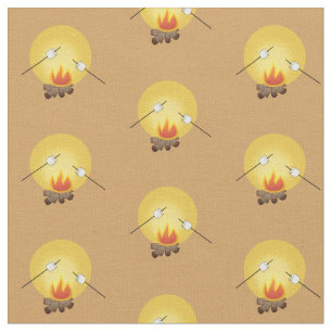 Camping Roasting Marshmallows Stoff