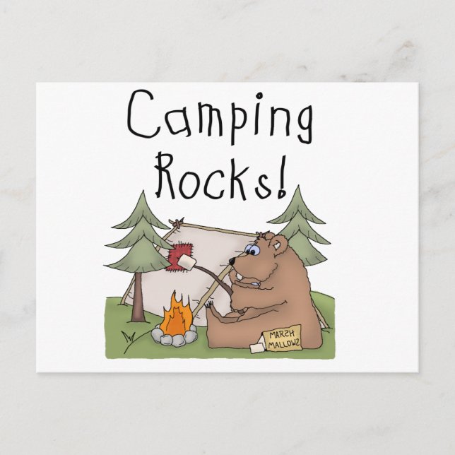 Camping Rocks Postkarte (Vorderseite)