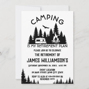 Camping-Ruhestandsfeier Einladung