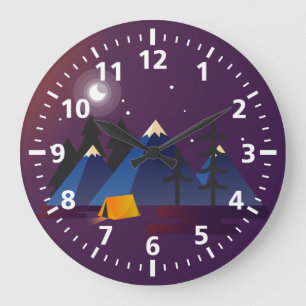 Camping Runde (große) Wandleuchte Große Wanduhr