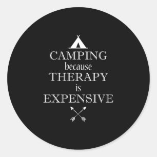 Camping runder aufkleber