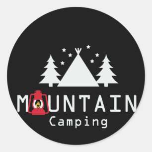 Camping Runder Aufkleber