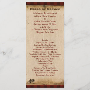 Camping Rustique Glamping Nature Wedding Programme