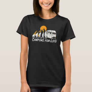 Camping Rv Camper Wohnwagen Evolution für Leben T-Shirt