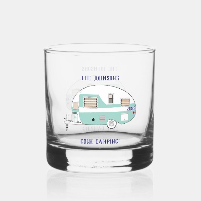 Camping RV Trailer Campingrocks Whiskyglas (Vorderseite)