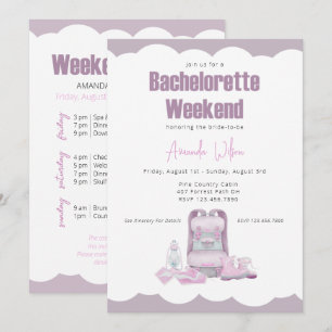 Camping sac à dos Bachelorette Party Invitation