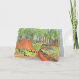 Camping Scene Happy Father's Day Card Karte