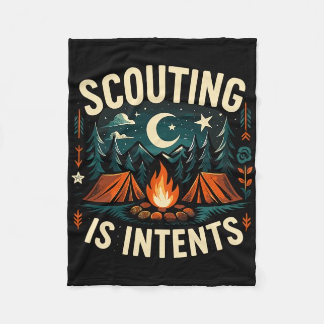 Camping-Scouting ist Absichten Scout Camper  Fleecedecke (Vorderseite)