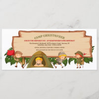 Camping Scouts Geburtstagsparty Einladung