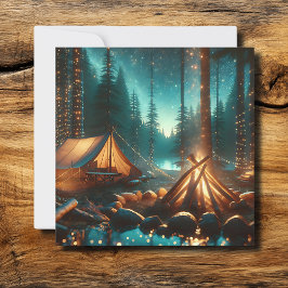 Camping-Site mit Hübschen Leuchten