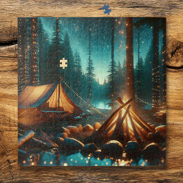 Camping-Site mit Hübschen Leuchten