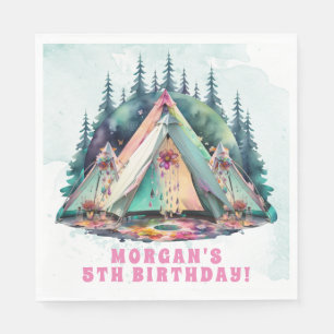 Camping Sleepover Geburtstagsparty Serviette