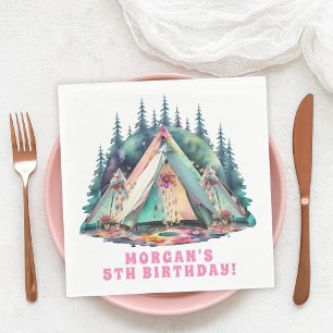 Camping Sleepover Geburtstagsparty Serviette