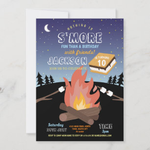 Camping S'More Camp Fun Invitation