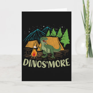 Camping S'more Dinosaur Liebhaber Lustiger Dinosau Karte