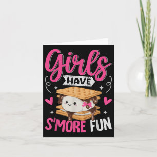 Camping Smores Girls haben mehr Spaß Niedlich Kawa Karte