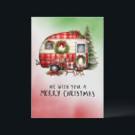Camping Snowman Christmas Themed Feiertagskarte<br><div class="desc">Camping Snowman Weihnachtsgeschenk für Camper-Urlaubskarte</div>