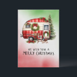 Camping Snowman Christmas Themed Feiertagskarte<br><div class="desc">Camping Snowman Weihnachtsgeschenk für Camper-Urlaubskarte</div>