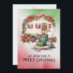 Camping Snowman Christmas Themed Feiertagskarte<br><div class="desc">Camping Snowman Weihnachtsgeschenk für Camper-Urlaubskarte</div>