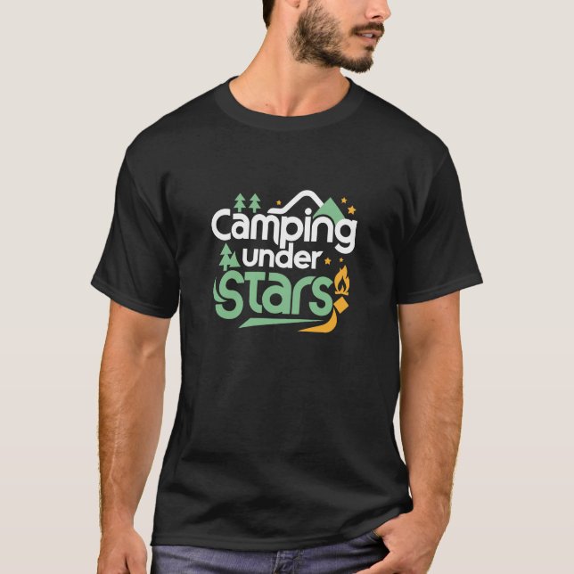 Camping Sous Étoiles, Aventures T-Shirts (Devant)