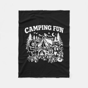 Camping-Spaß-Abenteuer-lustig-Lagerfeuer-Outdoor Fleecedecke