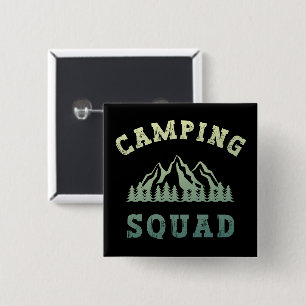 Camping Squad Camping Trip Gebirge Außenbereich Button