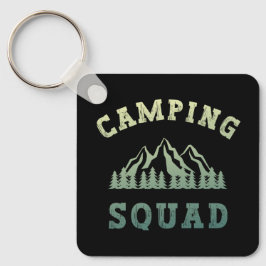 Camping Squad Camping Trip Gebirge Außenbereich Schlüsselanhänger