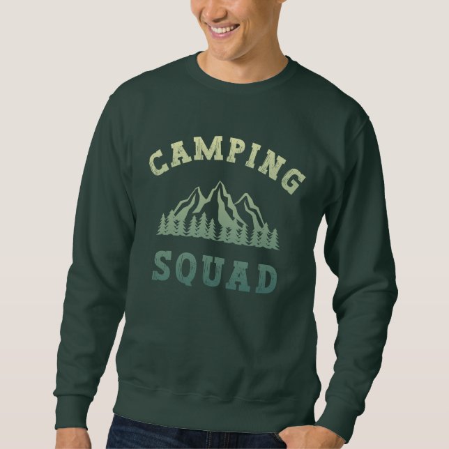 Camping Squad Camping Trip Gebirge Außenbereich Sweatshirt (Vorderseite)