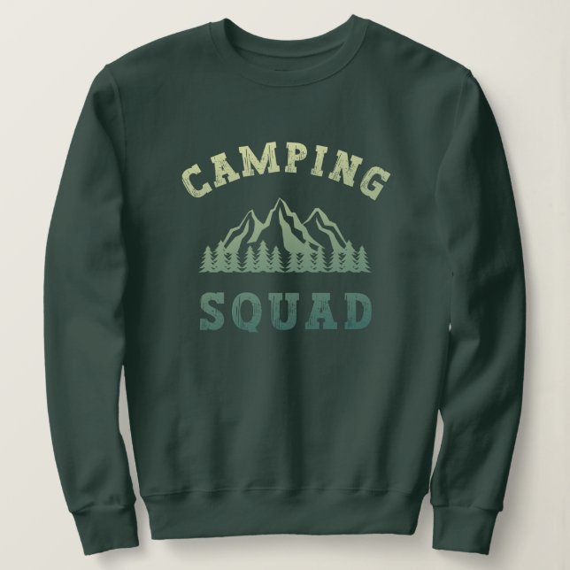 Camping Squad Camping Trip Gebirge Außenbereich Sweatshirt (Design vorne)