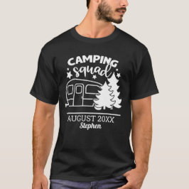 Camping-Squad-Familie Wiedersehen mit Anhänger und T-Shirt