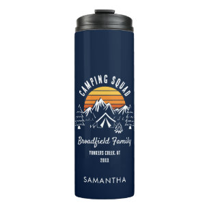 Camping Squad Matching Family Vacation Custom Swag Thermosbecher