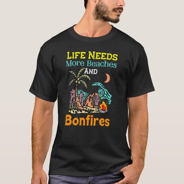 Camping Strände und Brände Natur Lover Campfire T-Shirt (Vorderseite)