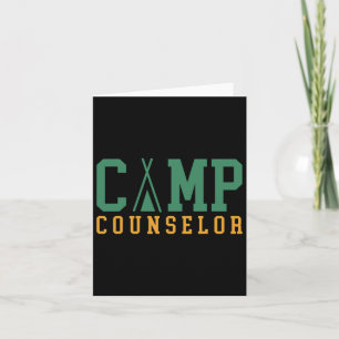 Camping Summer Camp Counselor Mitarbeiterberater C Karte